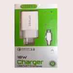 شارژر دیواری جرلکس مدل GA-01F به همراه کابل تبدیل microUSB