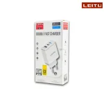 شارژر دیواری 65 وات لیتو مدل LH-21 به همراه کابل تبدیل USB-C