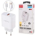 شارژر دیواری 15 وات لیتو LH-16  همراه کابل لایتنینگ