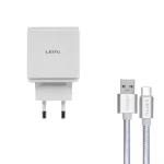 شارژر دیواری 65 وات لیتو مدل LH-21 به همراه کابل تبدیل USB-C