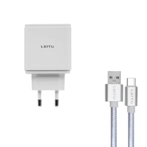 شارژر دیواری 65 وات لیتو مدل LH-21 به همراه کابل تبدیل USB-C