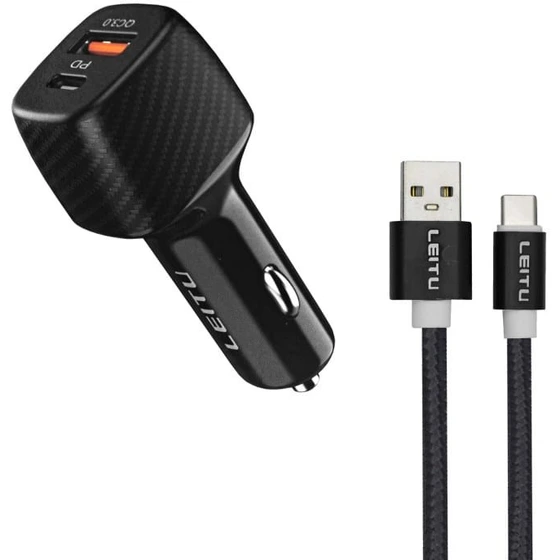 شارژر فندکی LC-C22 لیتو همراه کابل Micro-USB