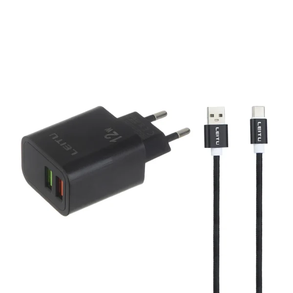 شارژر دیواری لیتو مدل LH-11 به همراه کابل تبدیل USB-C