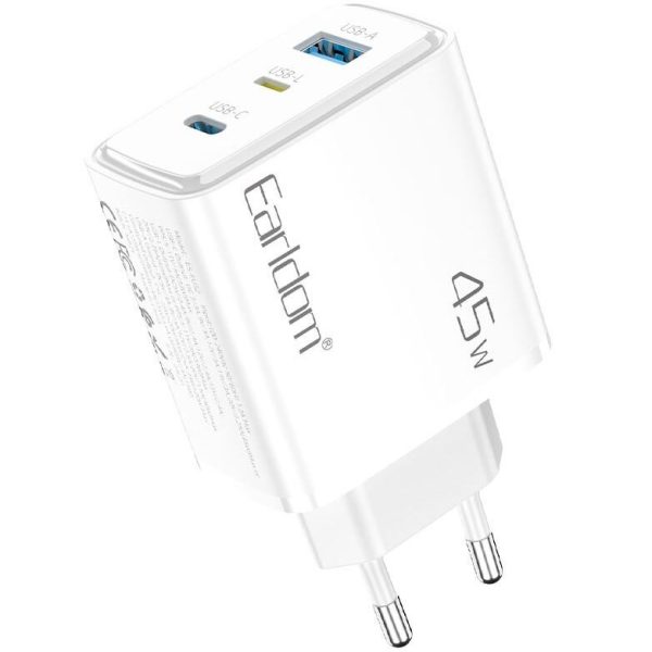شارژر دیواری 45 وات ارلدام ES-EU52 QC3.0 PD3.0 3A