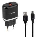 شارژر دیواری 18 وات لیتو مدل LH-26 به همراه کابل تبدیل microUSB