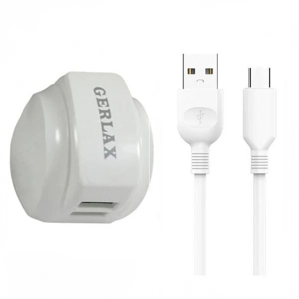 شارژر دیواری جرلکس مدل GA-21 به همراه کابل تبدیل USB-C