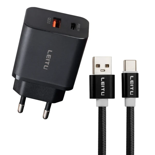 شارژر دیواری 22.5 وات لیتو مدل LH-32 به همراه کابل تبدیل USB-C