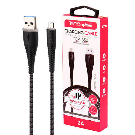 کابل شارژ تسکو  microUSB مدل TCA 350 طول 1 متر